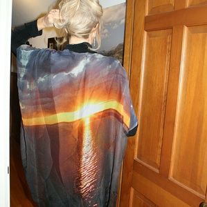 ●KIMONO: Chambers Island Sunset  bold bright sheer